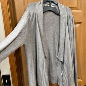 White House Black Market Light Gray Cardigan